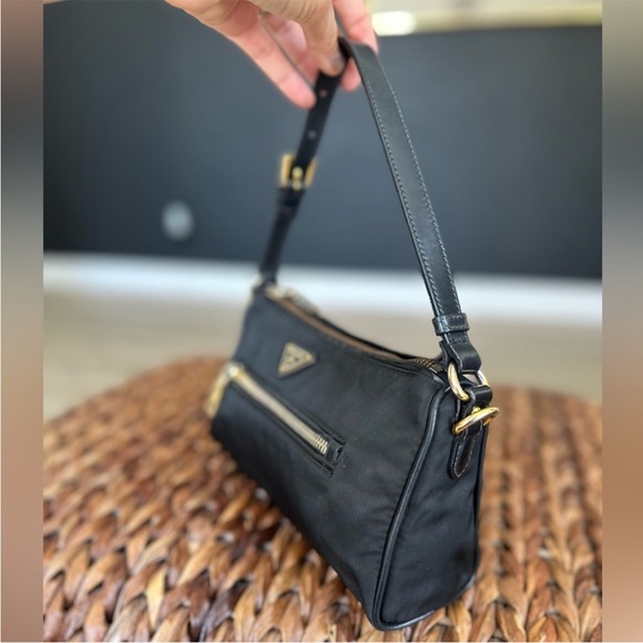 Prada Tessuto and Saffiano Leather Shoulder Bag - Picture 6 of 7